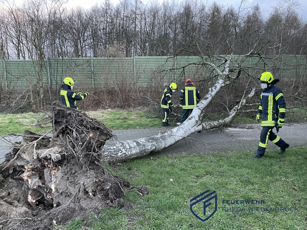 Stürmische Tage fordern Feuerwehr