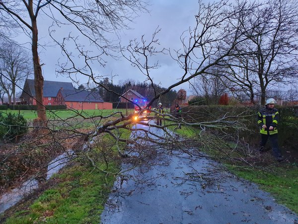 Sturm Sabine beschäftigt die Feuerwehr